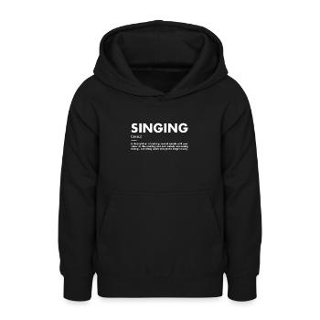 Chanteur Définition Chant - Sweat à capuche Ado - noir - Devant - AI Model Teenager Male light (155cm)