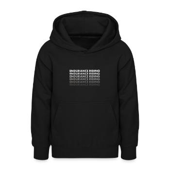 Conduite d’endurance du cycliste - Sweat à capuche Ado - noir - Devant - AI Model Teenager Male light (155cm)