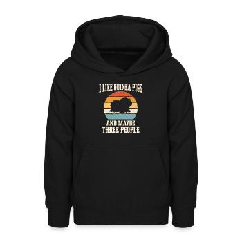 Meerschweinchen - Teenager Hoodie - Schwarz - Vorne - AI Model Teenager Male light (155cm)
