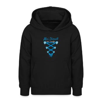 Volksfest Mei Dirndl Hob I Versoffn Dirndl Ersatz - Teenager Hoodie - Schwarz - Vorne - AI Model Teenager Male light (155cm)