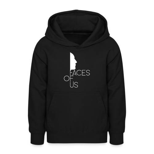 Faces of Us - weiss auf transparent - Teenager Hoodie