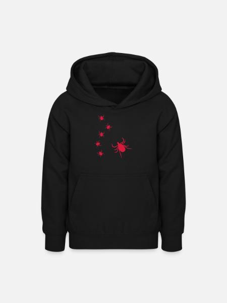 Zecken - Teenager Hoodie - Schwarz