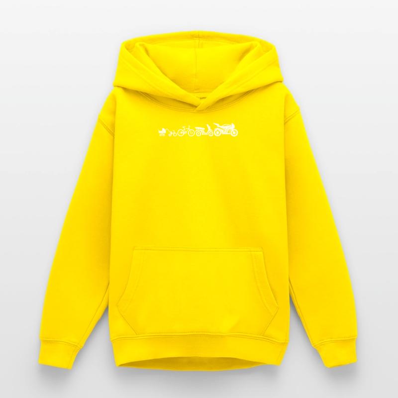 Motorcycle Evolution Motorcycles Development Funny Teen Hoodie