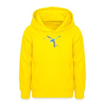 Libellule - Sweat à capuche Ado - jaune - Devant - AI Model Teenager Male dark (155cm)