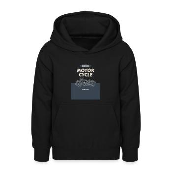 classic ride is life - Teenager Hoodie - Schwarz - Vorne - AI Model Teenager Male light (155cm)