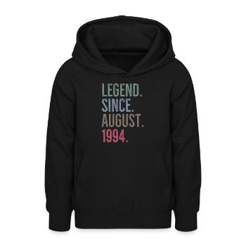 Légende depuis août 1994 - Sweat à capuche Ado - noir - Devant - AI Model Teenager Male light (155cm)
