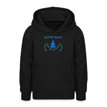 Entspannende Meditationsbotschaft - Teenager Hoodie - Schwarz - Vorne - AI Model Teenager Male light (155cm)