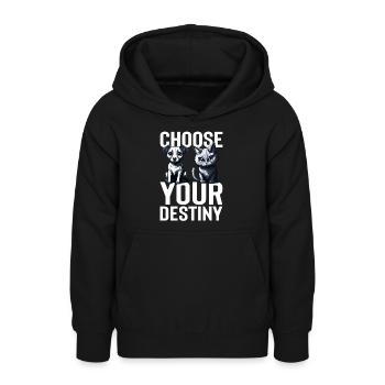 Wähle Dein Schicksal - Hund vs Katze - Teenager Hoodie - Schwarz - Vorne - AI Model Teenager Male light (155cm)