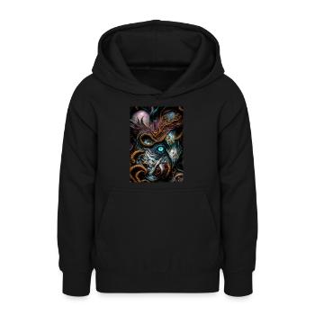 Moment III - Teen Hoodie - black - Front - AI Model Teenager Male light (155cm)