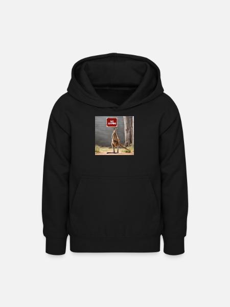 NoJumping - Kangaroo MEME - Teenager Hoodie - Schwarz
