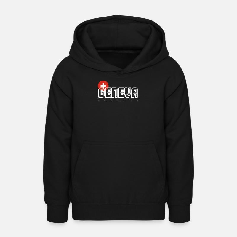 Genève - Sweat à capuche Ado - noir