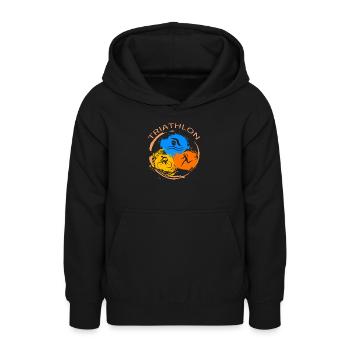 Triathlon - Teenager Hoodie - Schwarz - Vorne - AI Model Teenager Male light (155cm)