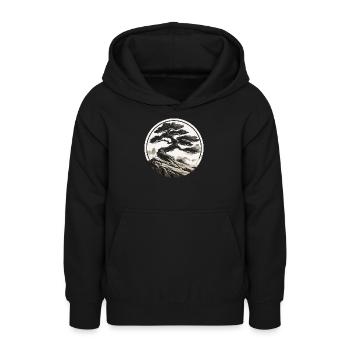 Asiatische Landschaft - Teenager Hoodie - Schwarz - Vorne - AI Model Teenager Male light (155cm)