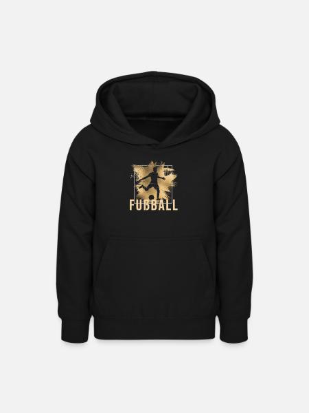 Fußball - Teenager Hoodie - Schwarz