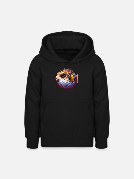 Kugelfisch - Teenager Hoodie - Schwarz