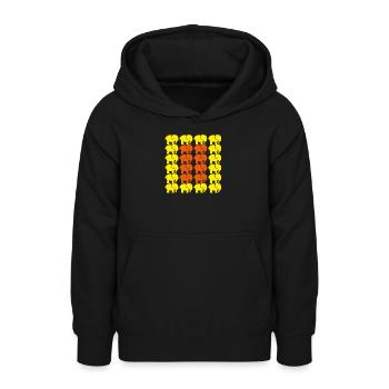 Éléphant - Sweat à capuche Ado - noir - Devant - AI Model Teenager Male light (155cm)