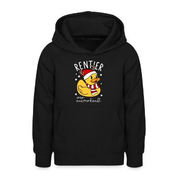 Rentier war ausverkauft - Teenager Hoodie - Schwarz - Vorne - AI Model Teenager Male light (155cm)