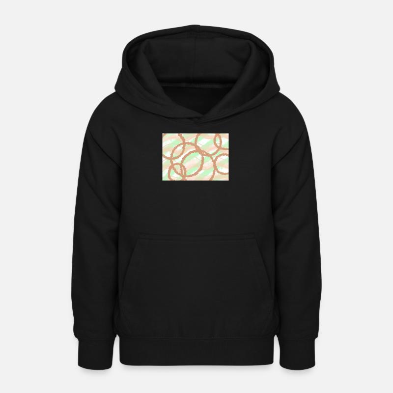 Fond de cercles bruns - Sweat à capuche Ado - noir