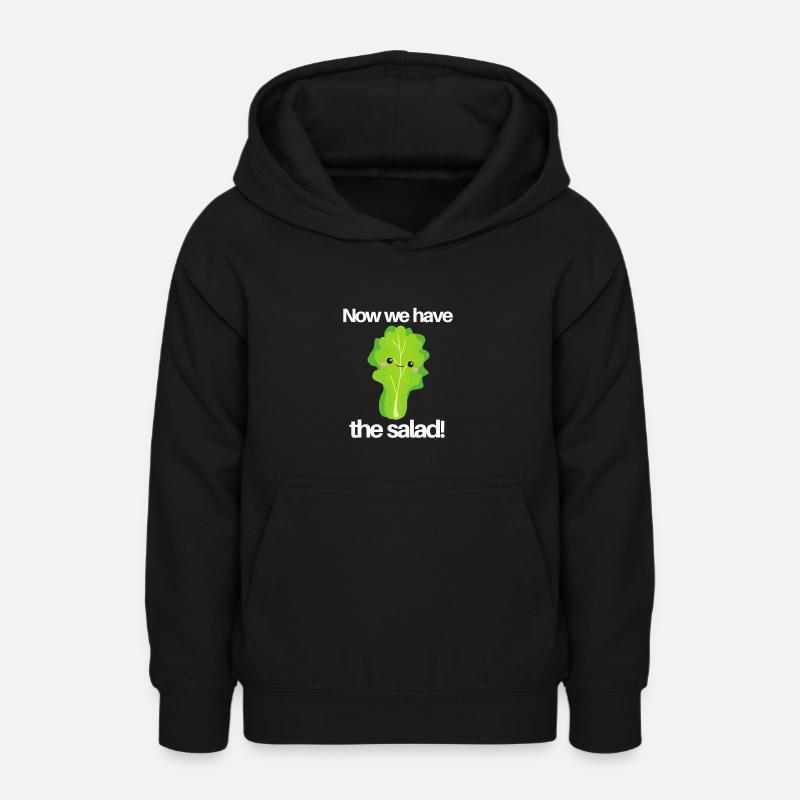 maintenant nous avons la salade - Sweat à capuche Ado - noir