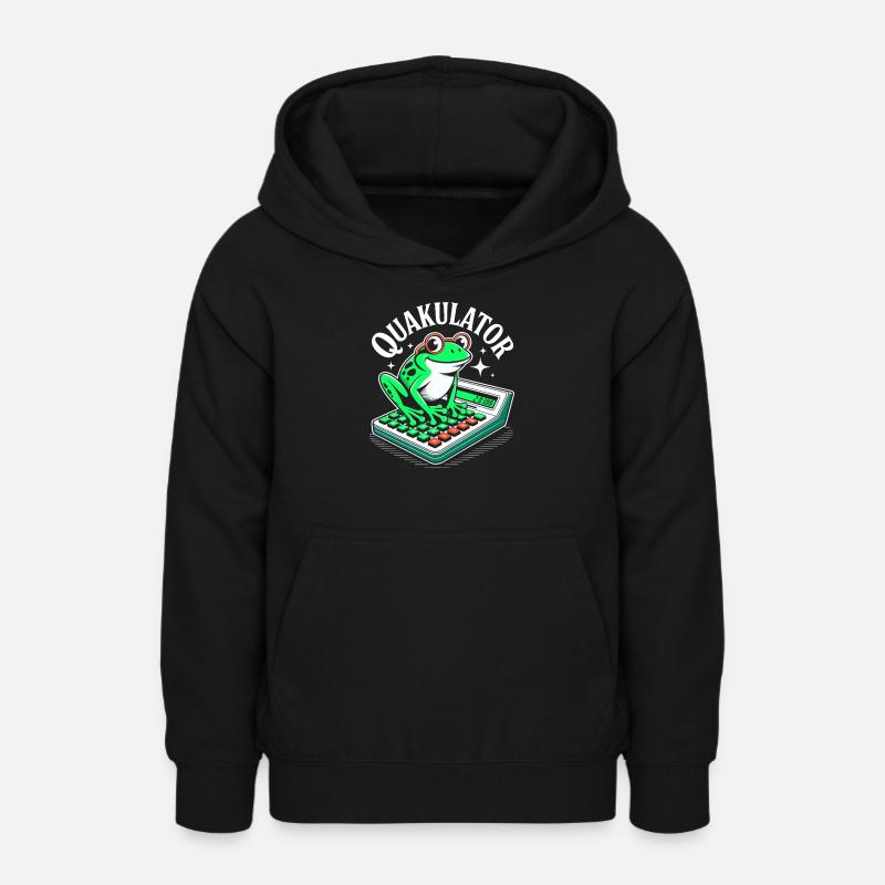 Drôle de dicton Math Frog Calculator - Sweat à capuche Ado - noir