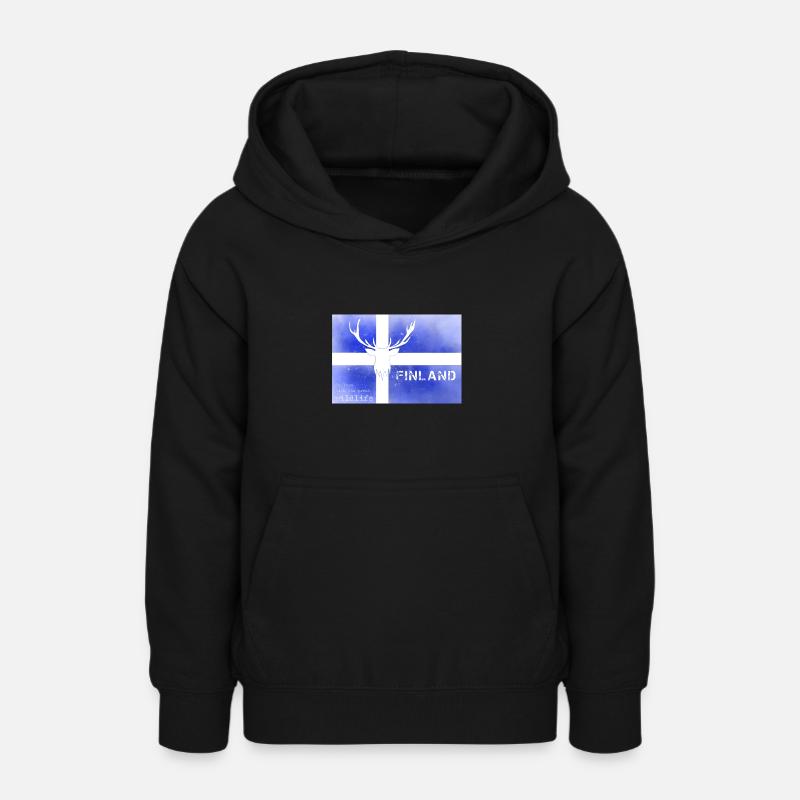 Finlande faune Finlande drapeau finlandais - Sweat à capuche Ado - noir