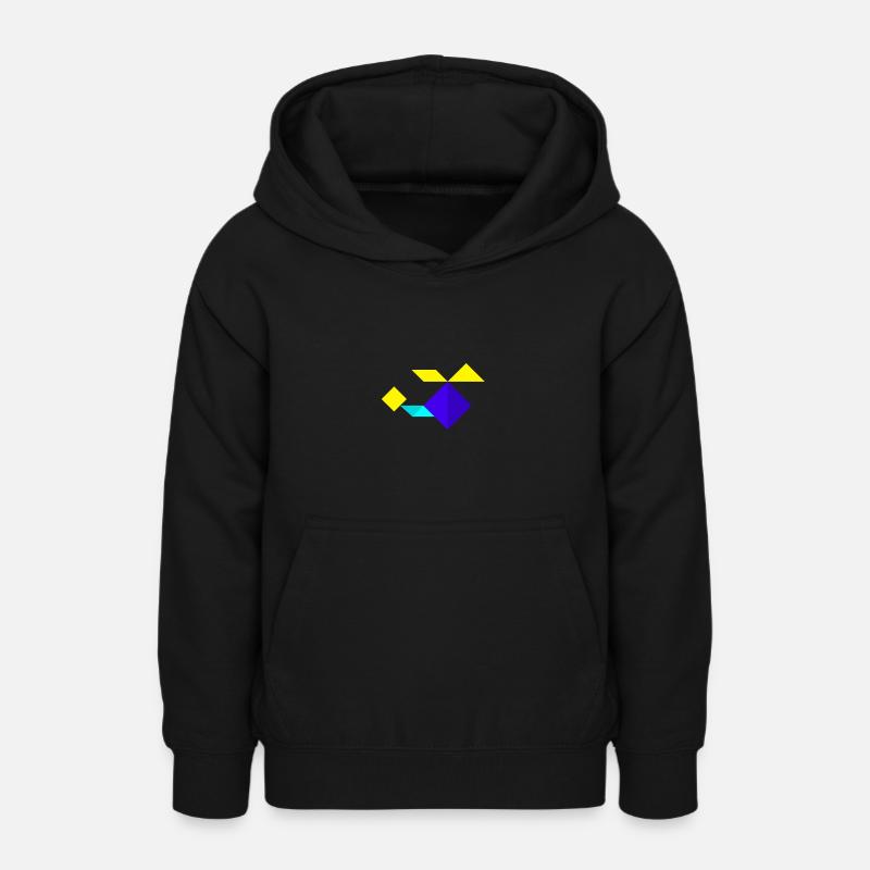 Hélicoptère - Tangram - Sweat à capuche Ado - noir