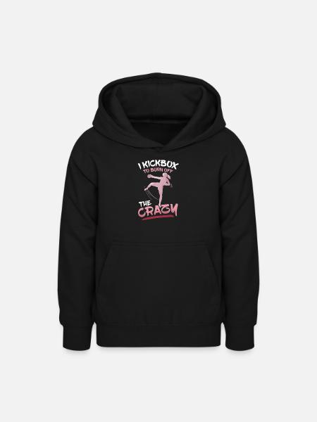 Kickboxen Kickboxer - Teenager Hoodie - Schwarz