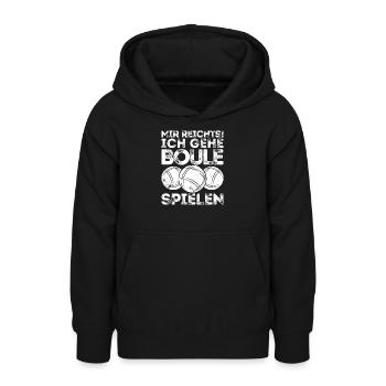 Mir reichts! Ich Boule spielen! Bouler Petanque - Teenager Hoodie - Schwarz - Vorne - AI Model Teenager Male light (155cm)