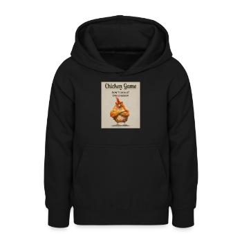 Funny Chicken Game - Ne regardez pas ce poulet - Sweat à capuche Ado - noir - Devant - AI Model Teenager Male light (155cm)