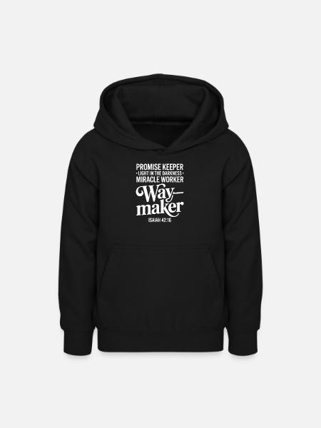 Waymaker Versprechensverse - Teenager Hoodie - Schwarz