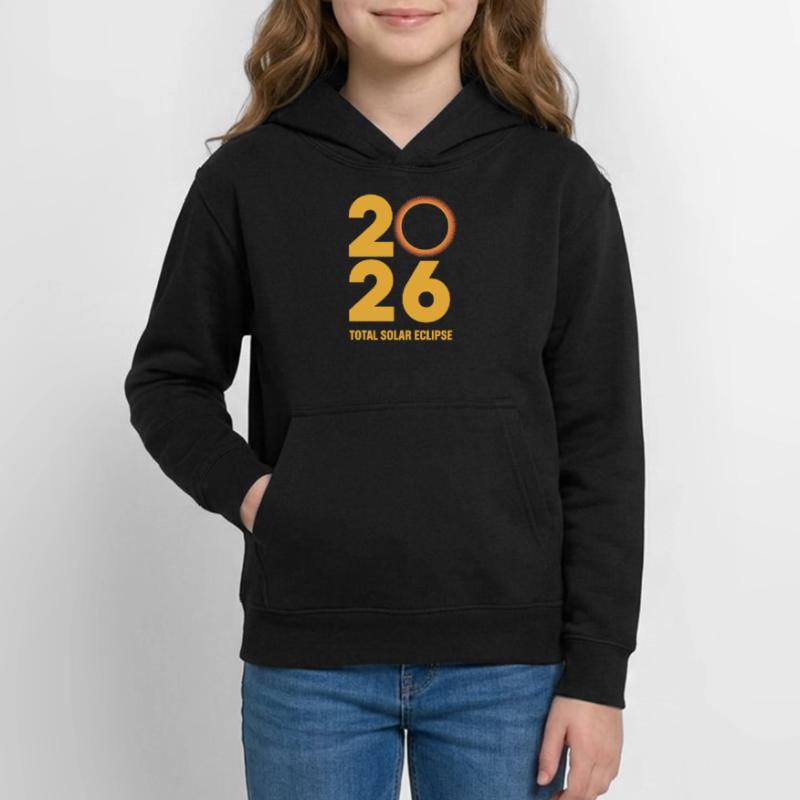 2026 Total Solar Eclipse Path Retro Teen Hoodie