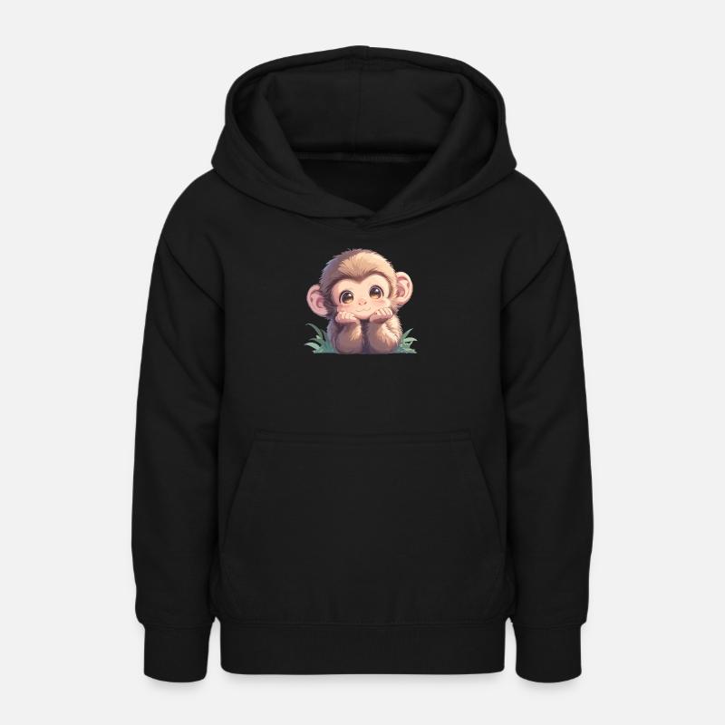 Macaque Macaque - Sweat à capuche Ado - noir