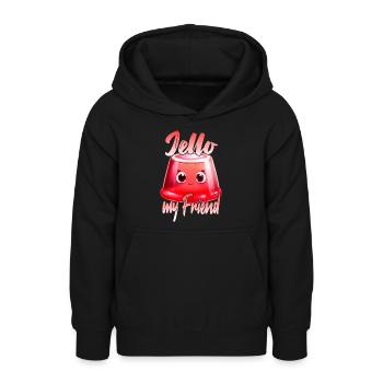 Jello my Friend - Teenager Hoodie - Schwarz - Vorne - AI Model Teenager Male light (155cm)