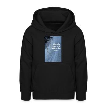 Hundeurin im Winterwunderland - Teenager Hoodie - Schwarz - Vorne - AI Model Teenager Male light (155cm)
