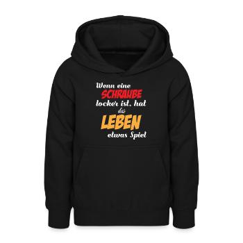 Schraube locker - Teenager Hoodie - Schwarz - Vorne - AI Model Teenager Male light (155cm)