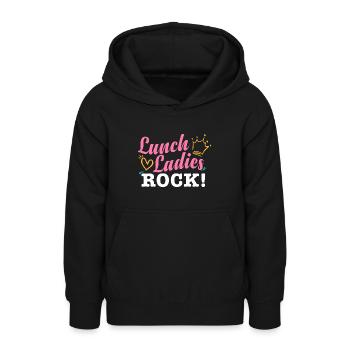 Lunch Lady Squad I Cafeteria Crew I Lunch Ladies - Teen Hoodie - black - Front - AI Model Teenager Male light (155cm)