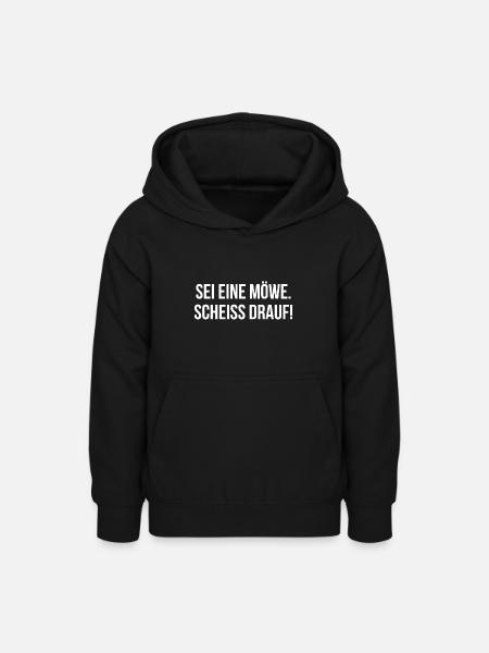 Sei eine Möwe scheiss drauf - Teenager Hoodie - Schwarz