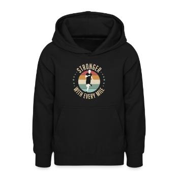 Läufer mit Leidenschaft - Teenager Hoodie - Schwarz - Vorne - AI Model Teenager Male light (155cm)