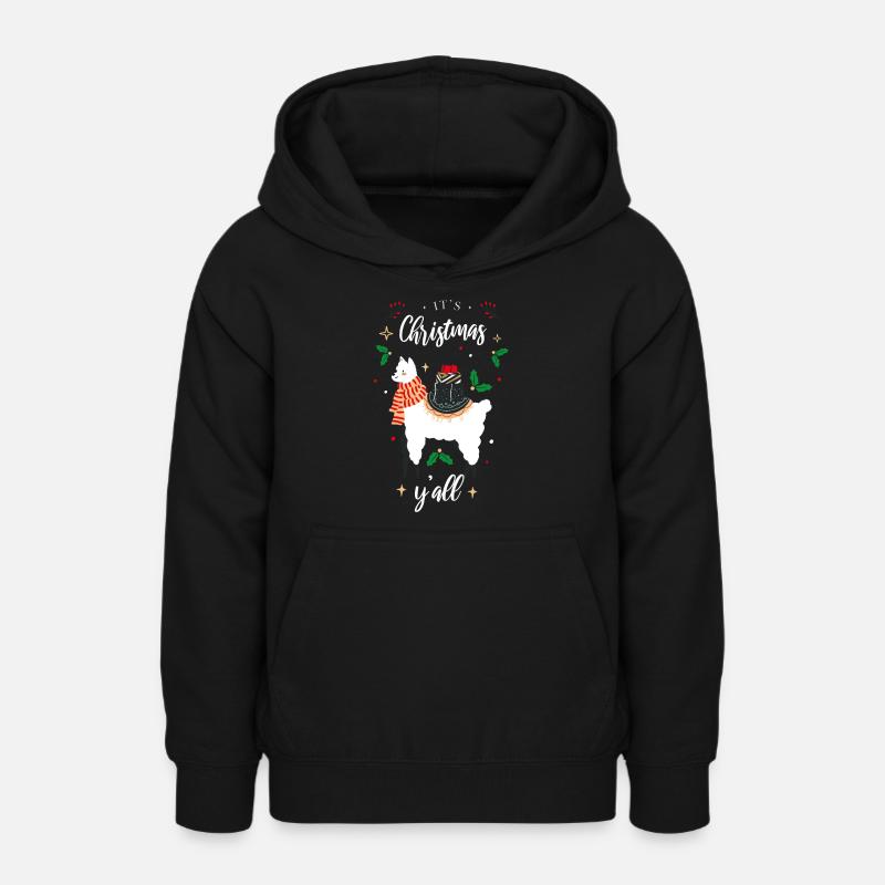 Son yall de Noël - Sweat à capuche Ado - noir