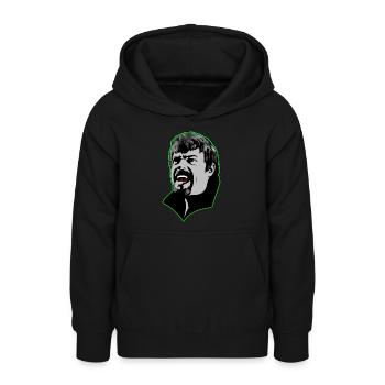 Un homme vampire affamé - vert - Sweat à capuche Ado - noir - Devant - AI Model Teenager Male light (155cm)
