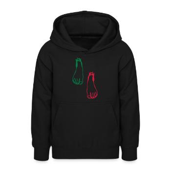 rechten fuss links - Teenager Hoodie - Schwarz - Vorne - AI Model Teenager Male light (155cm)