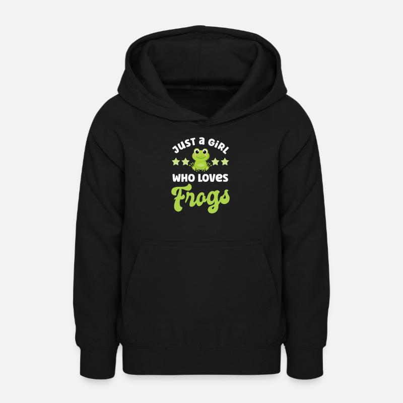 Grenouilles grenouilles - Sweat à capuche Ado - noir