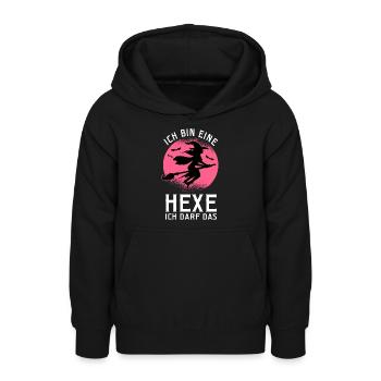 Ich Bin Eine Hexe Ich Darf Das - Teenager Hoodie - Schwarz - Vorne - AI Model Teenager Male light (155cm)