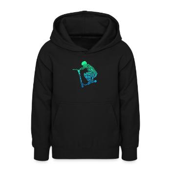 Scooter Roller Stunt Geschenk Jungen Kinder - Teenager Hoodie - Schwarz - Vorne - AI Model Teenager Male light (155cm)