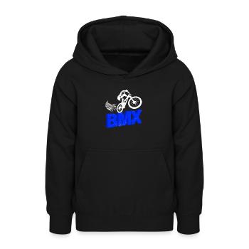 BMX lifestyle freestyle. Cadeau enfant - Sweat à capuche Ado - noir - Devant - AI Model Teenager Male light (155cm)