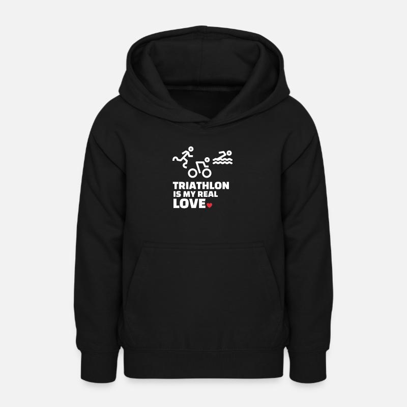 J’adore le triathlon - Sweat à capuche Ado - noir