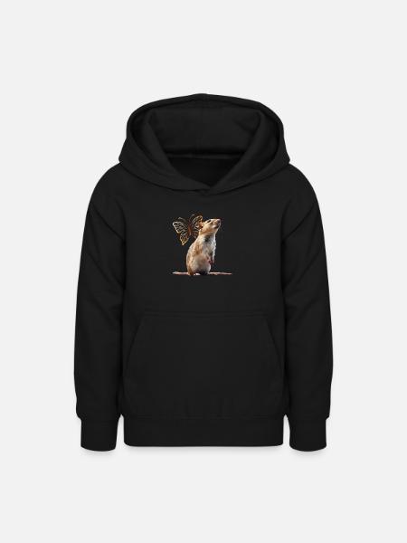 Ratte - Teenager Hoodie - Schwarz