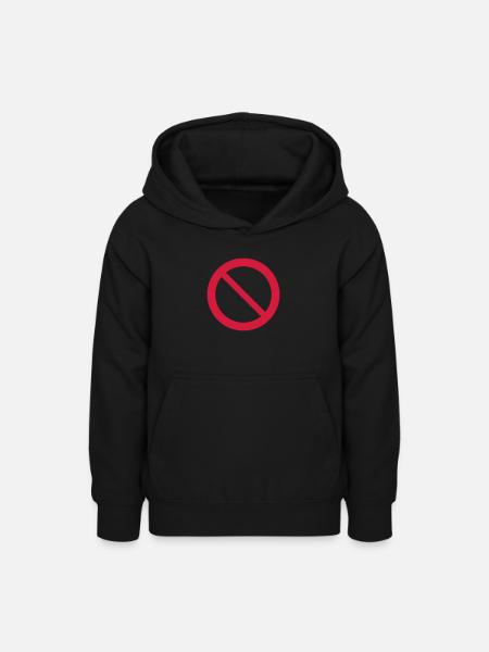 Verbotszeichen - Teenager Hoodie - Schwarz