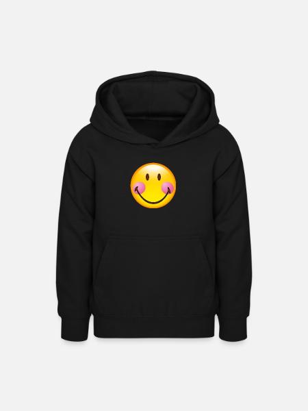 Smiley Glossy Blush - Teenager Hoodie - Schwarz