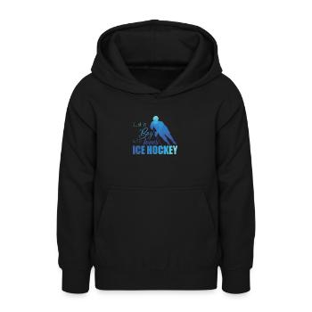 Hockey - Sweat à capuche Ado - noir - Devant - AI Model Teenager Male light (155cm)